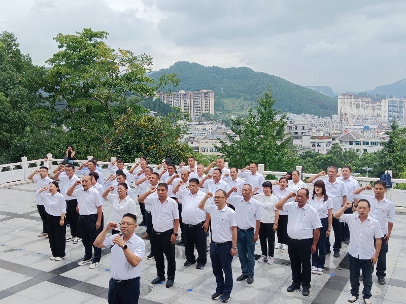 4在扎西会议纪念馆教育基地重温入党誓词.jpg